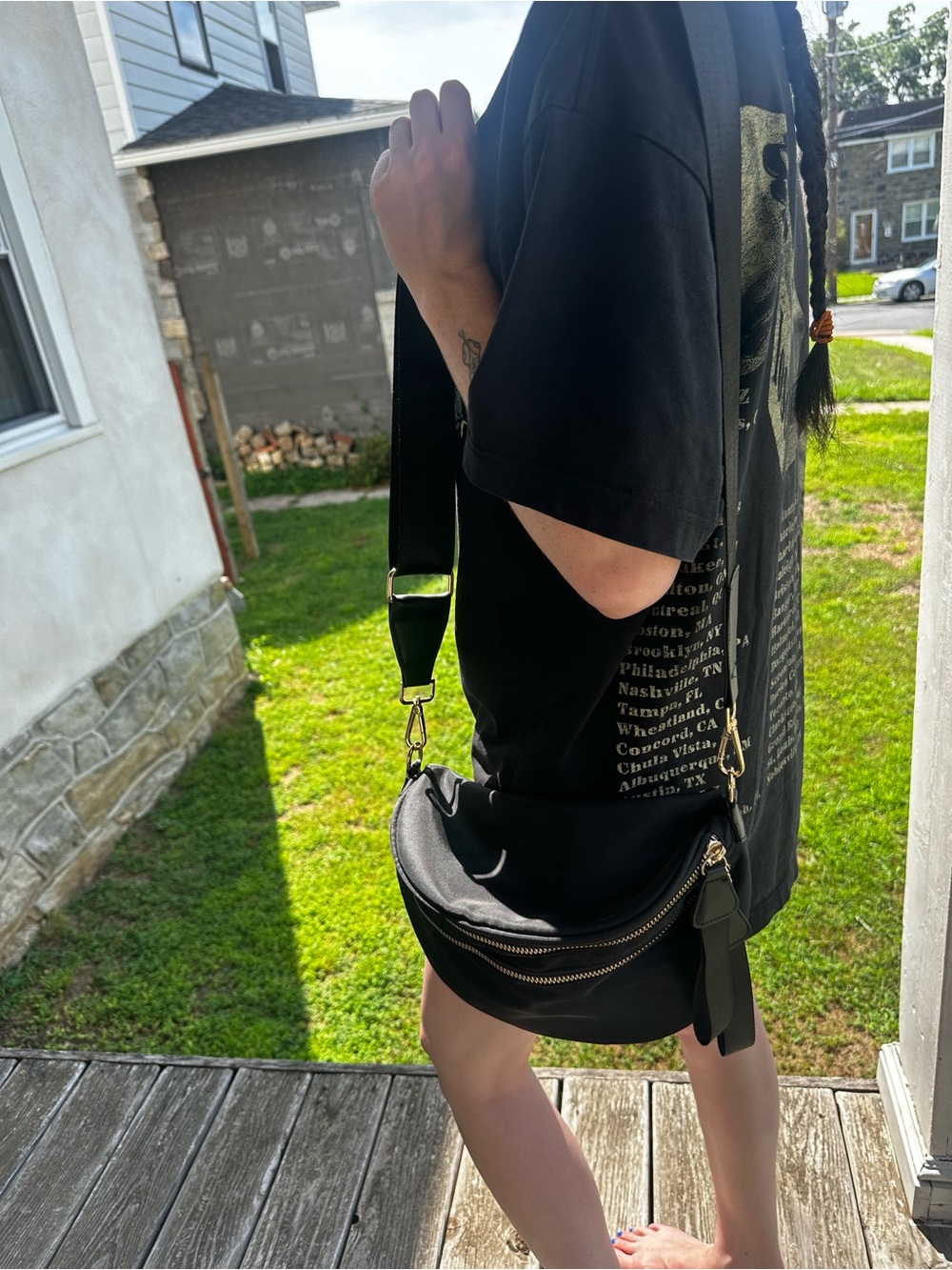 Black Crossbody Sling Bag